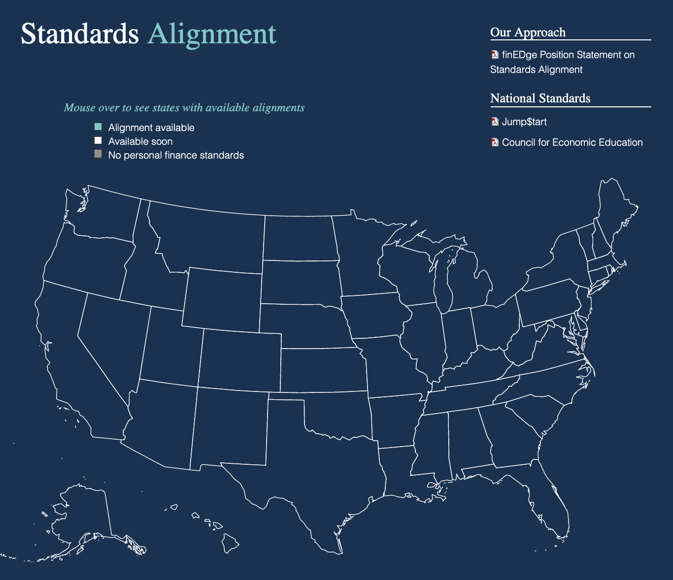 View how finEDge aligns to national and state standards. 