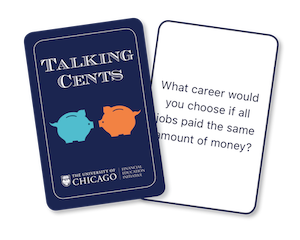 Image Talking Cents Card with question text 